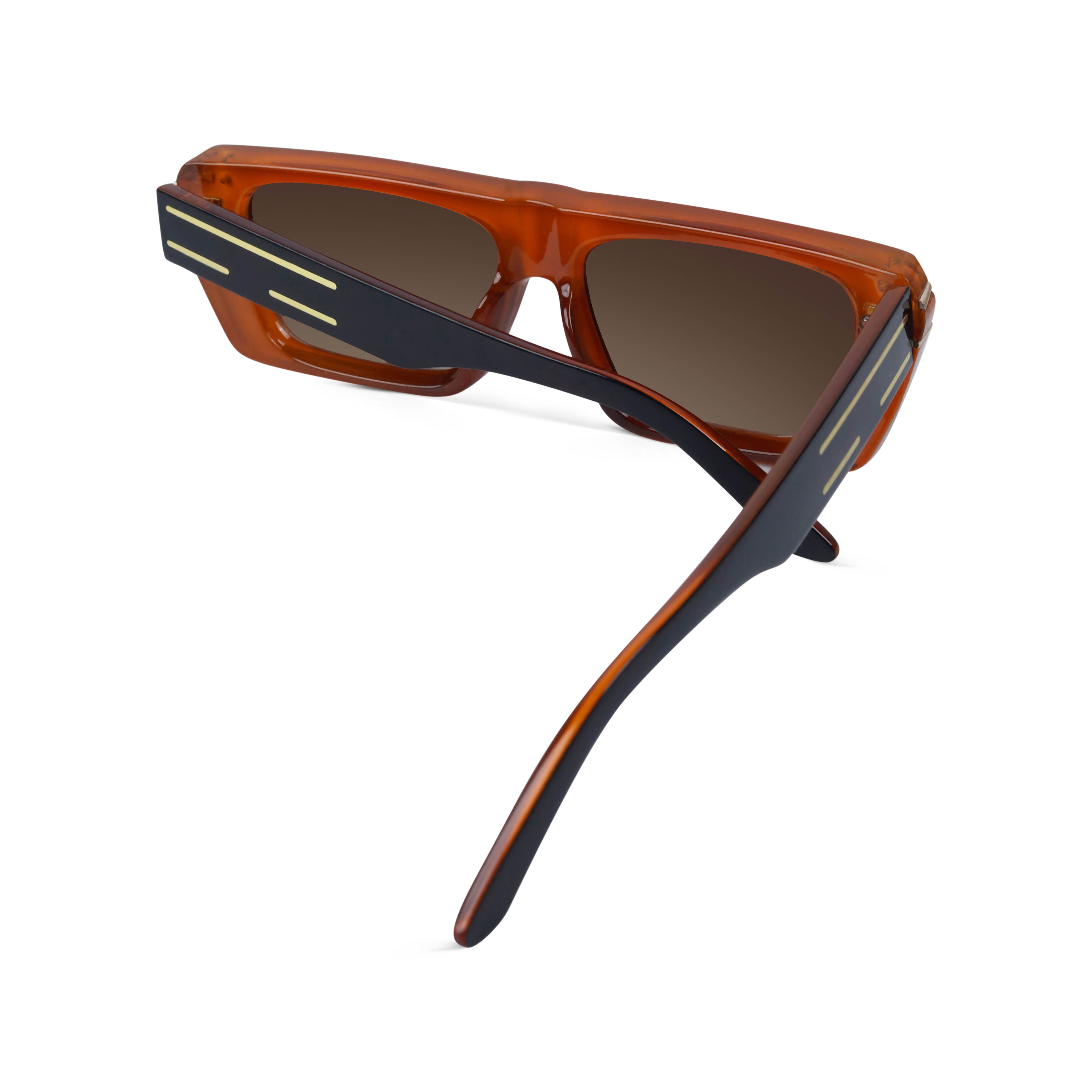 Tyntix Brown Rectangle Sunglasses