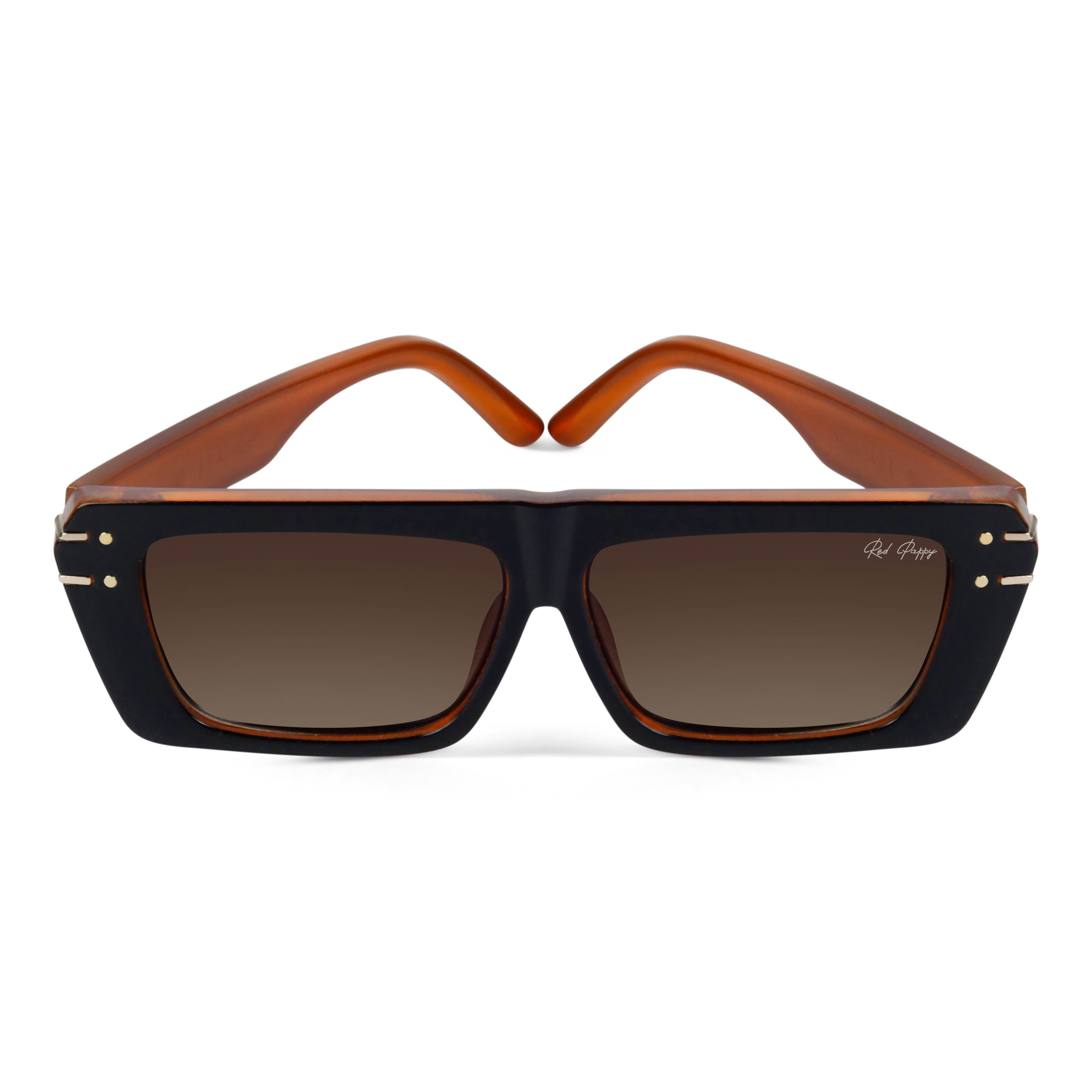 Tyntix Brown Rectangle Sunglasses