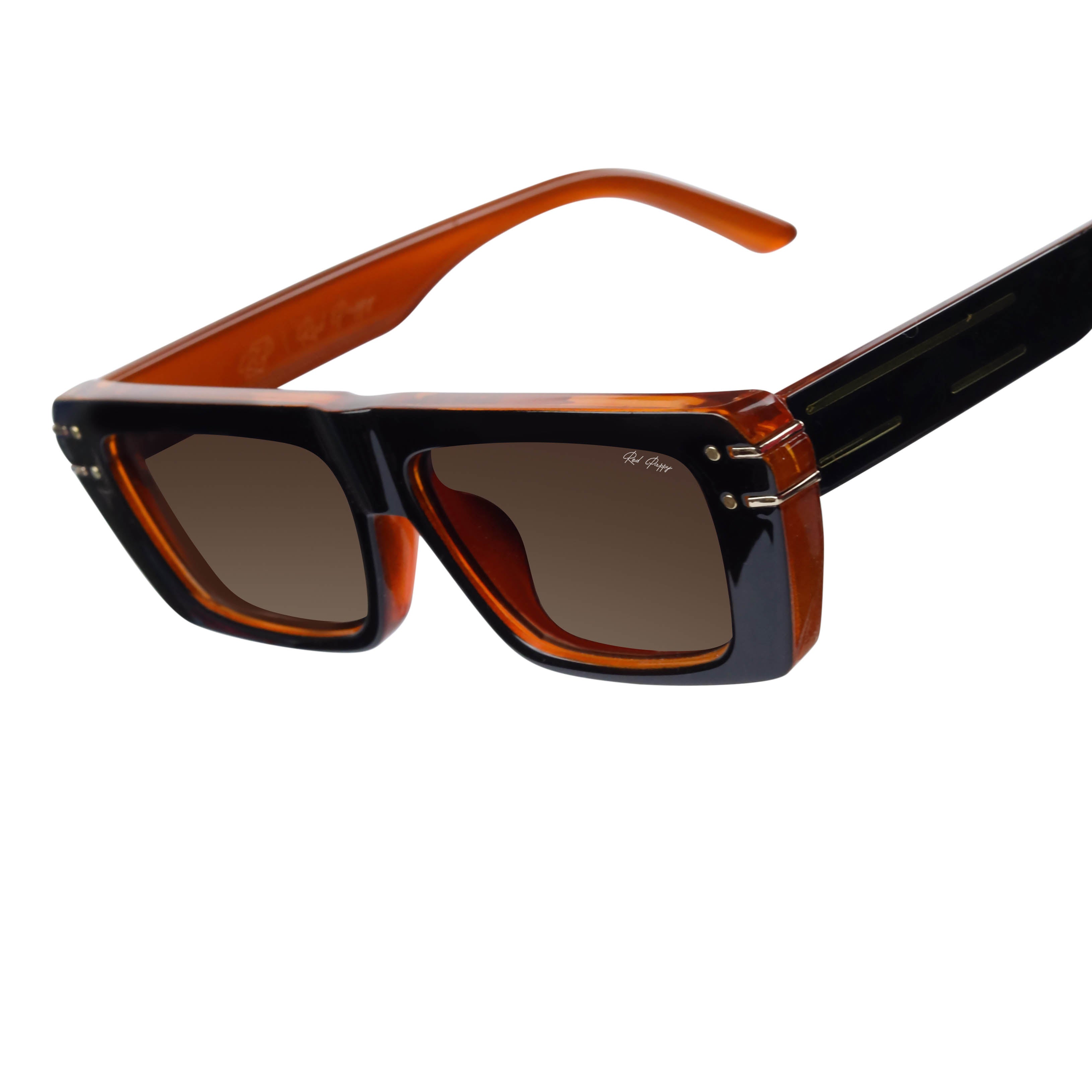 Tyntix Brown Rectangle Sunglasses