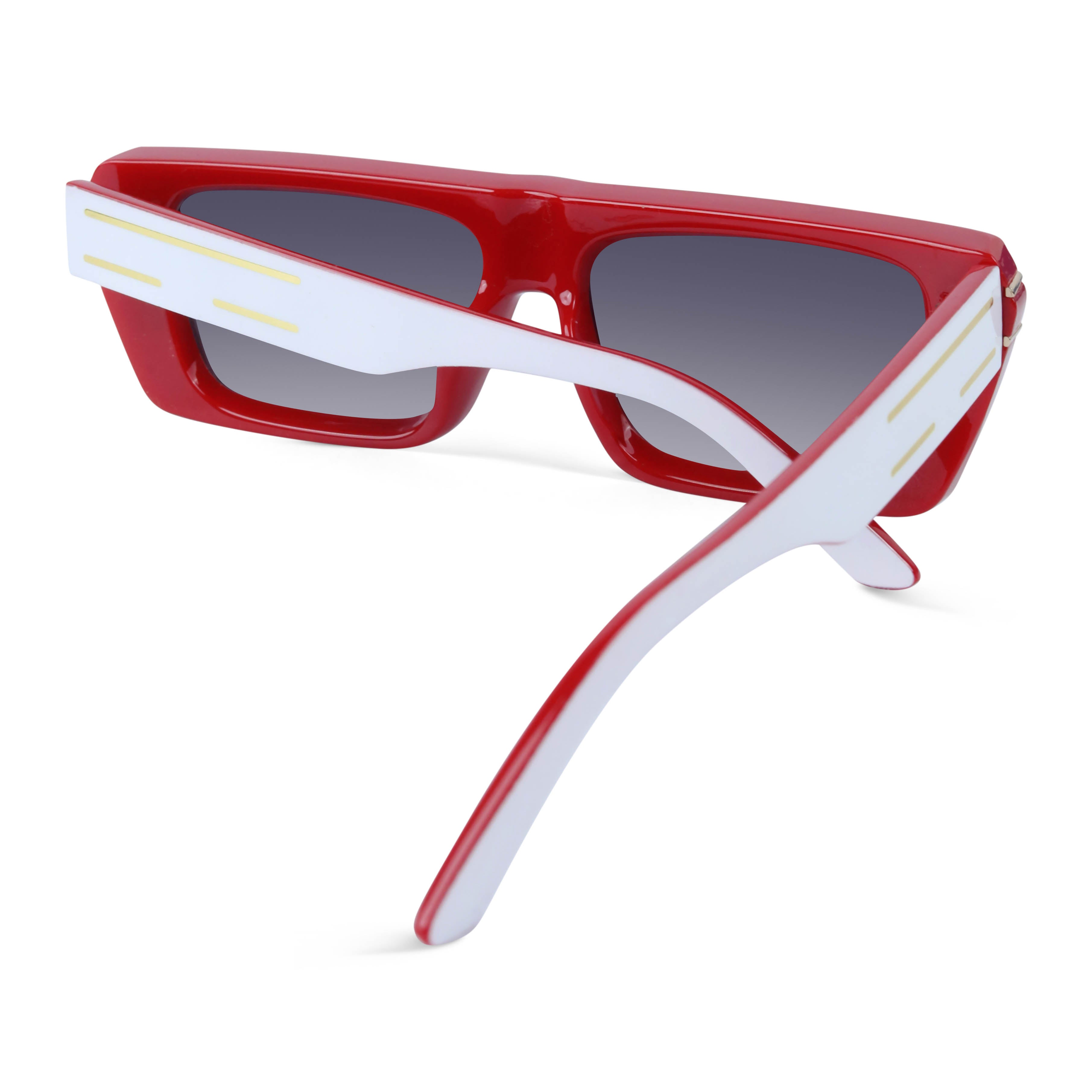 Tyntix White Rectangle Sunglasses