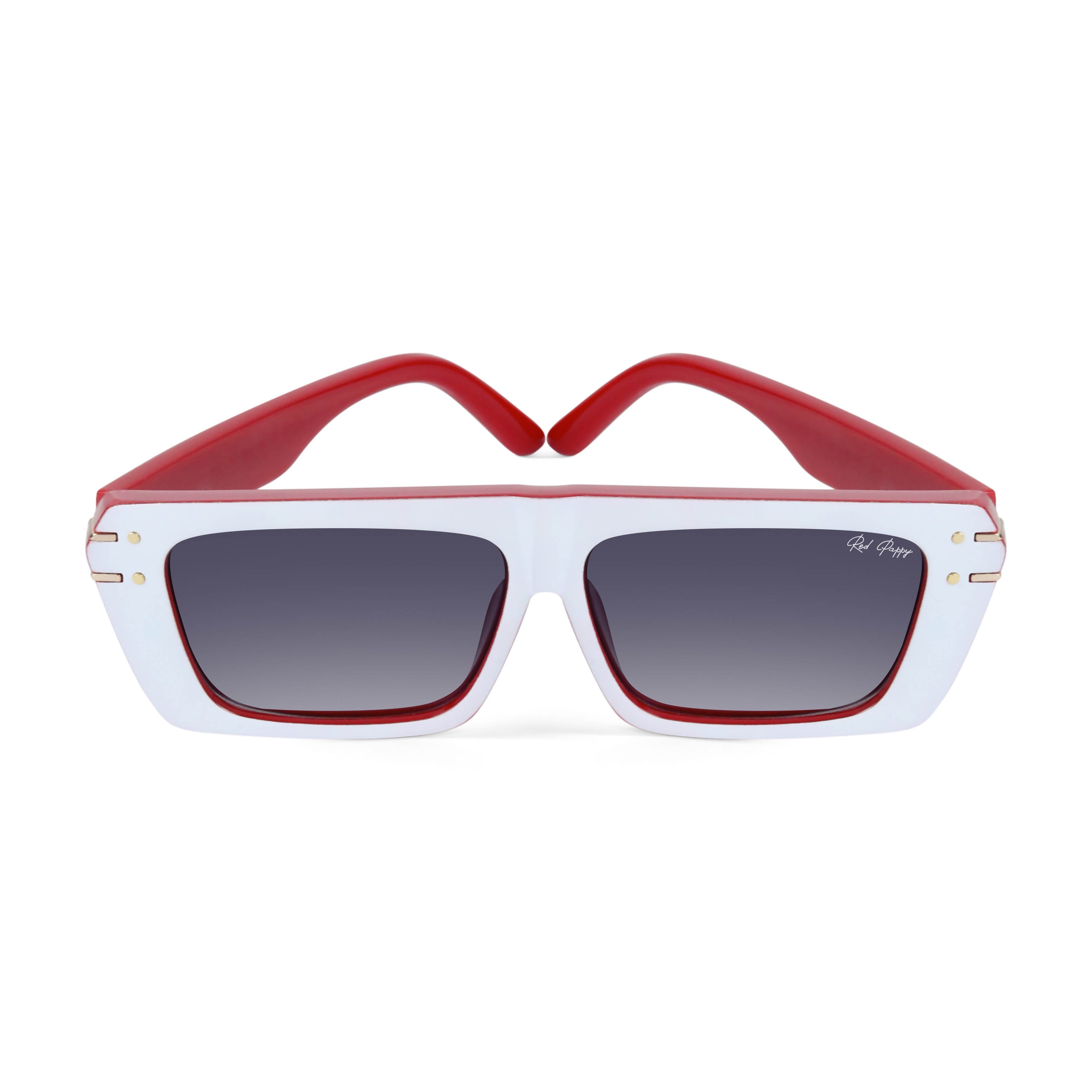 Tyntix White Rectangle Sunglasses