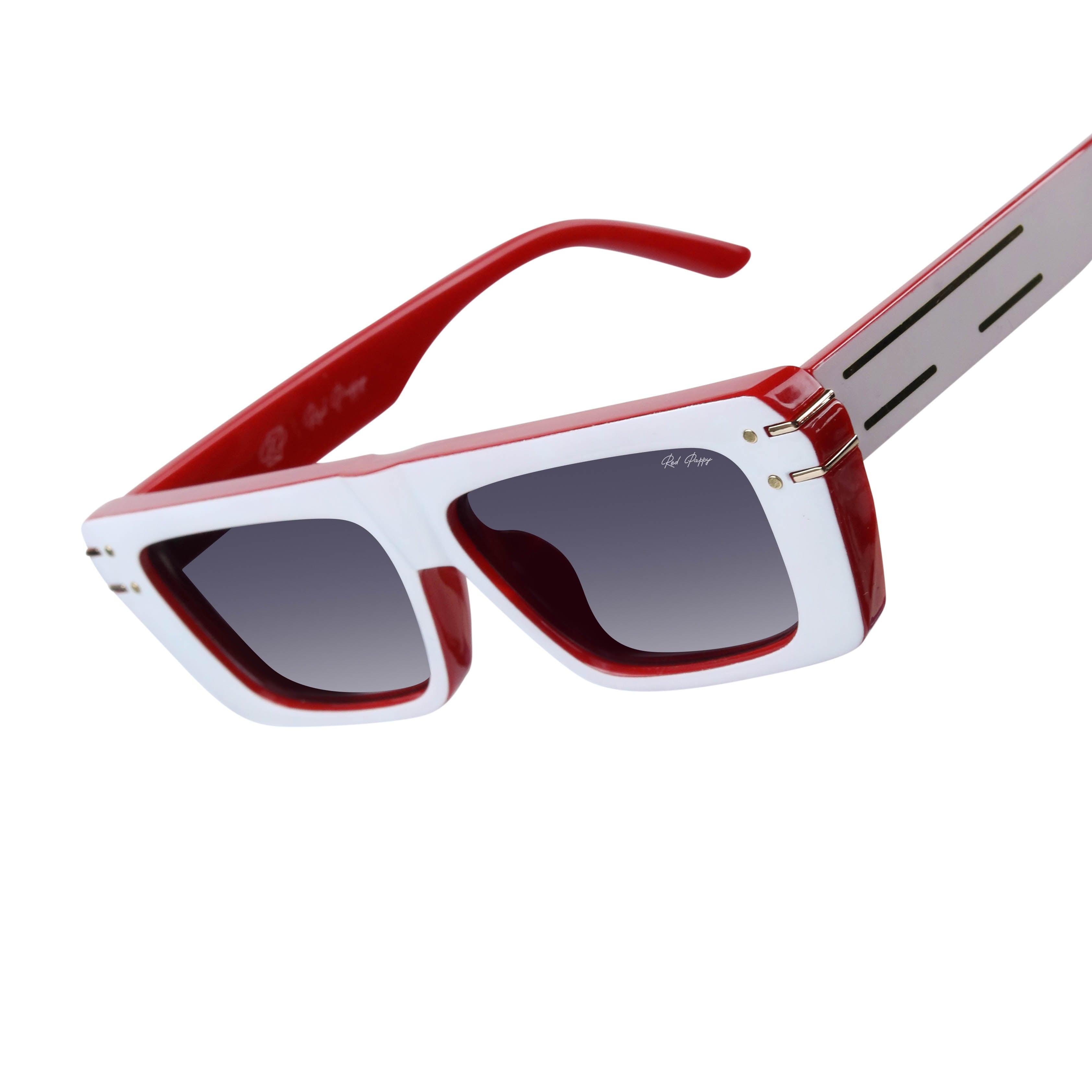 Tyntix White Rectangle Sunglasses