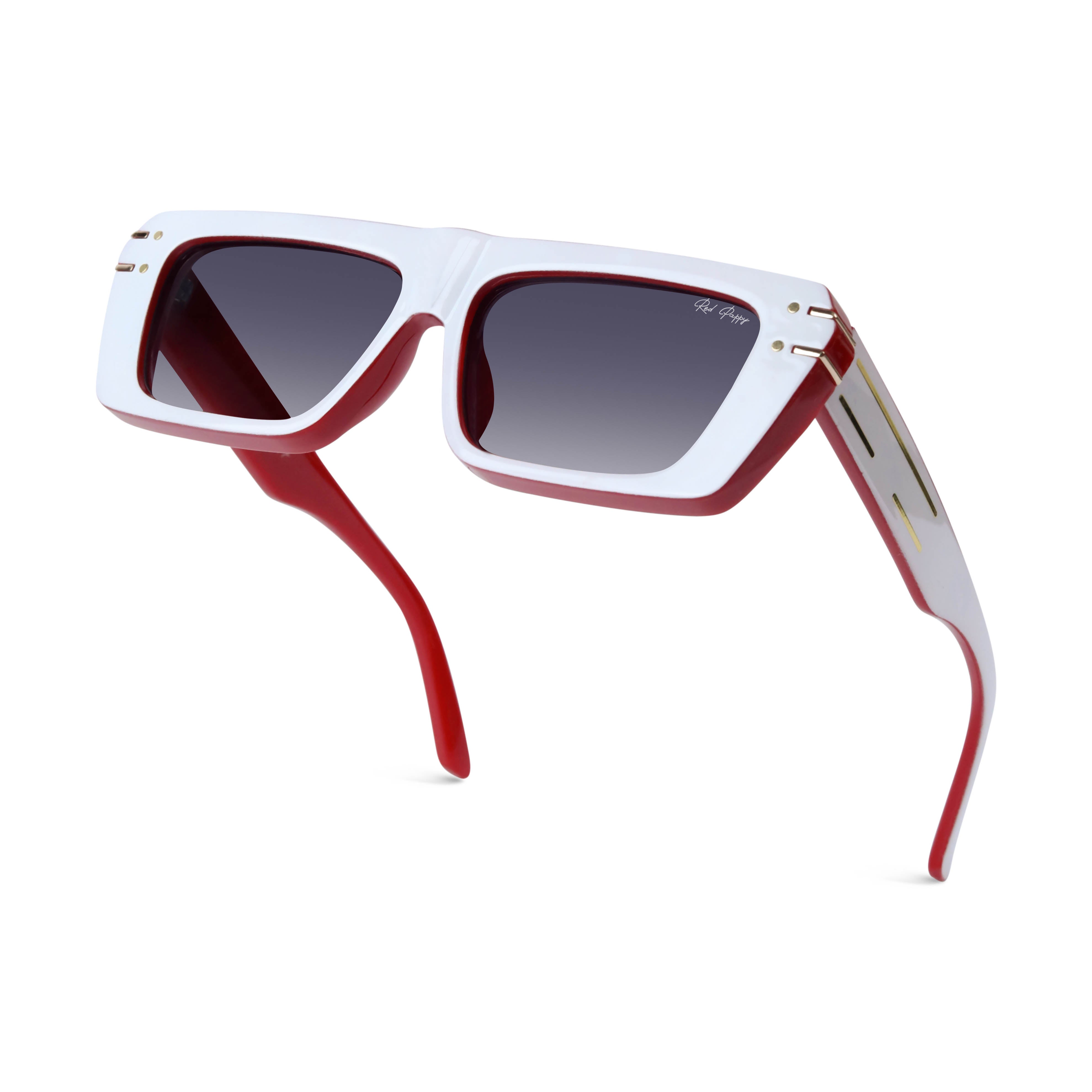 Tyntix White Rectangle Sunglasses