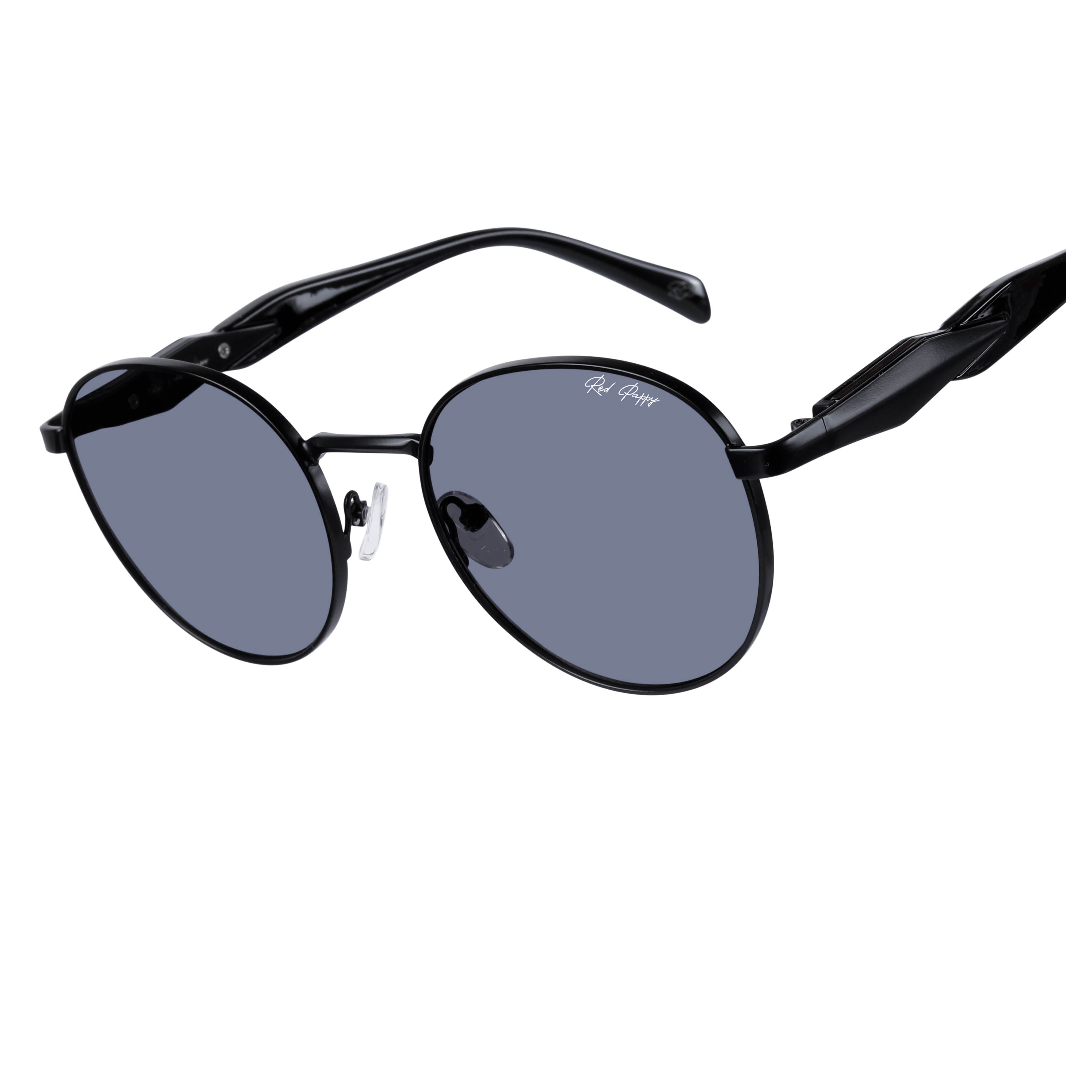 Zenon Black Round Sunglasses