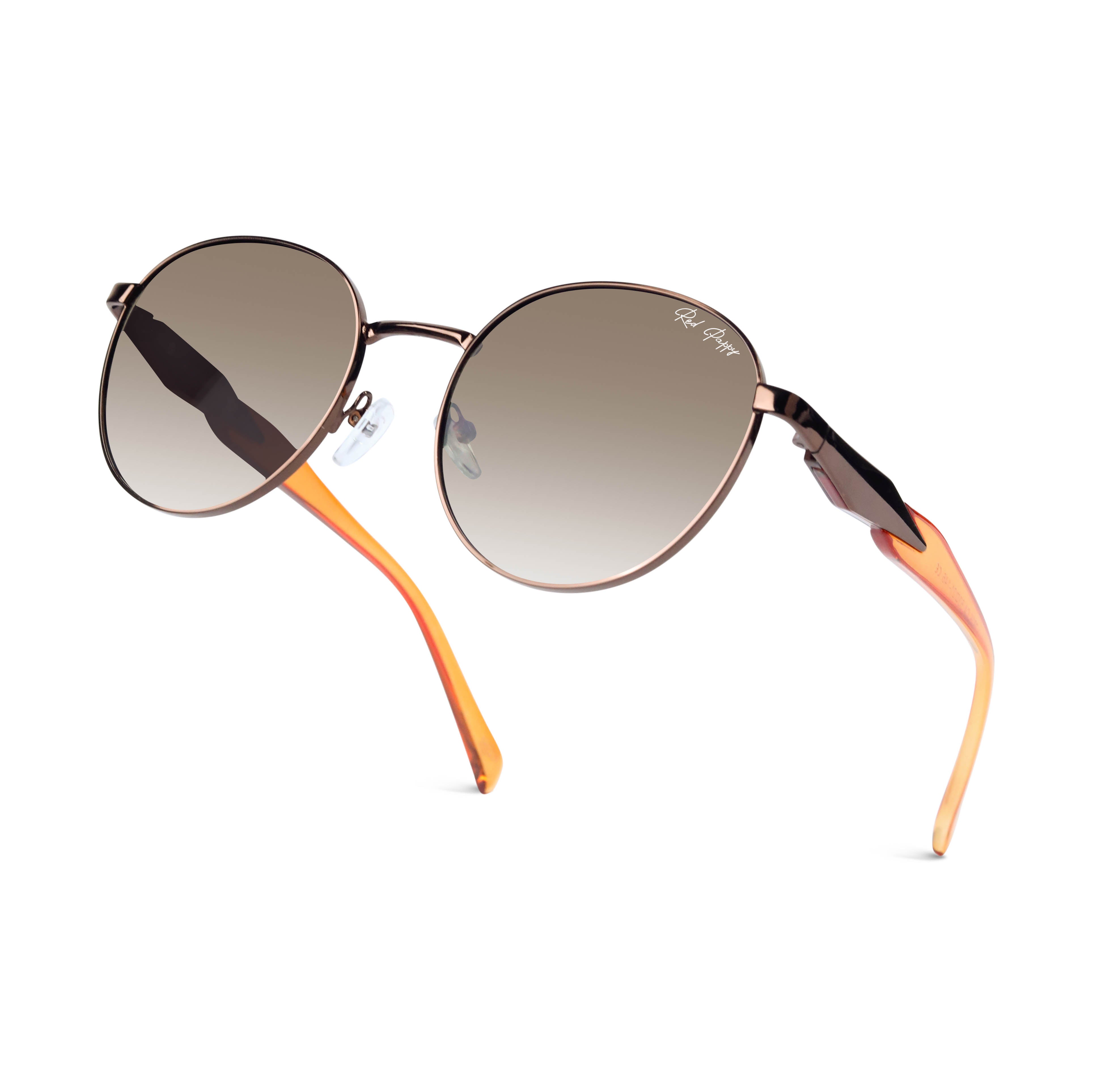 Zenon Brown Round Sunglasses