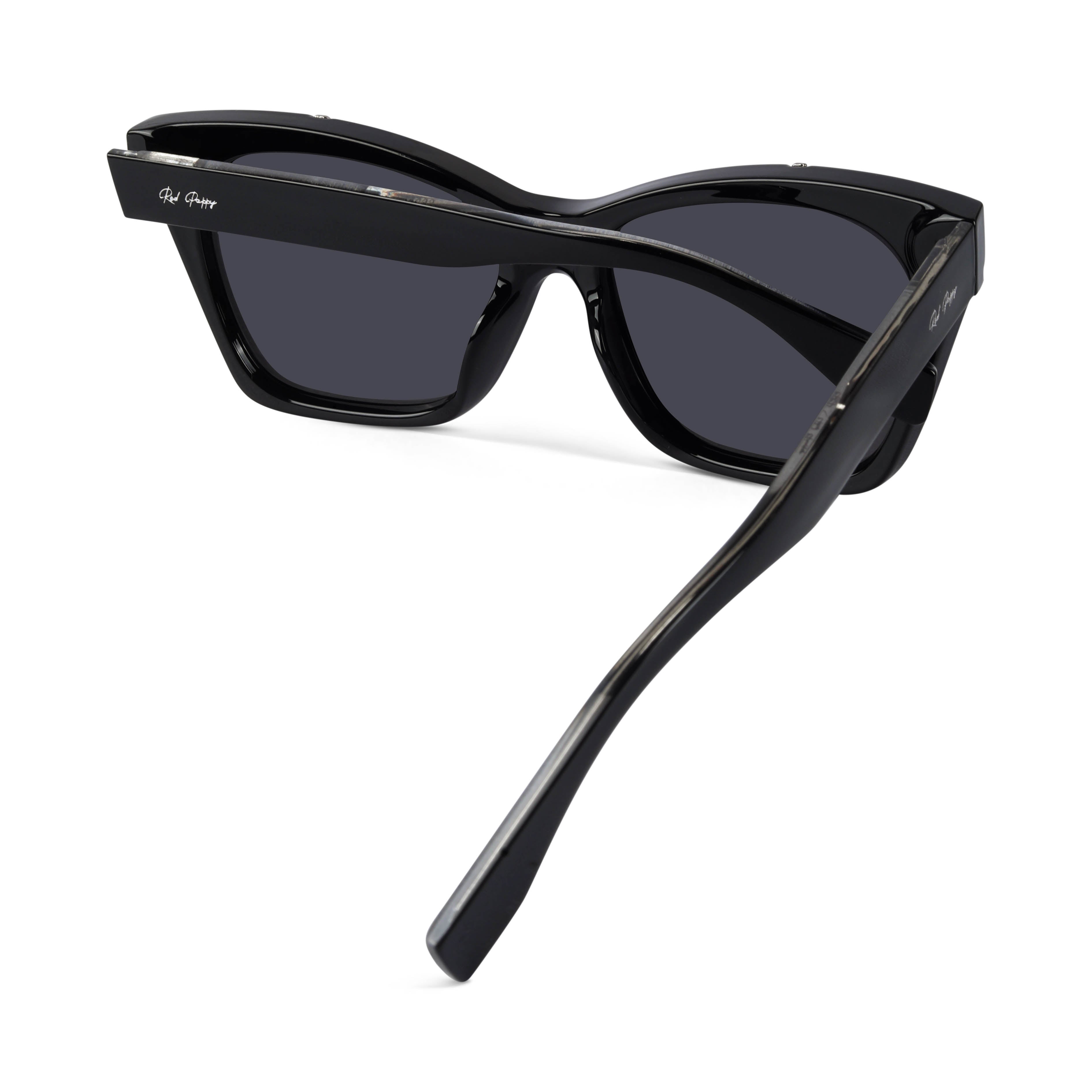 Zylara Black Polarized Cateye Sunglasses