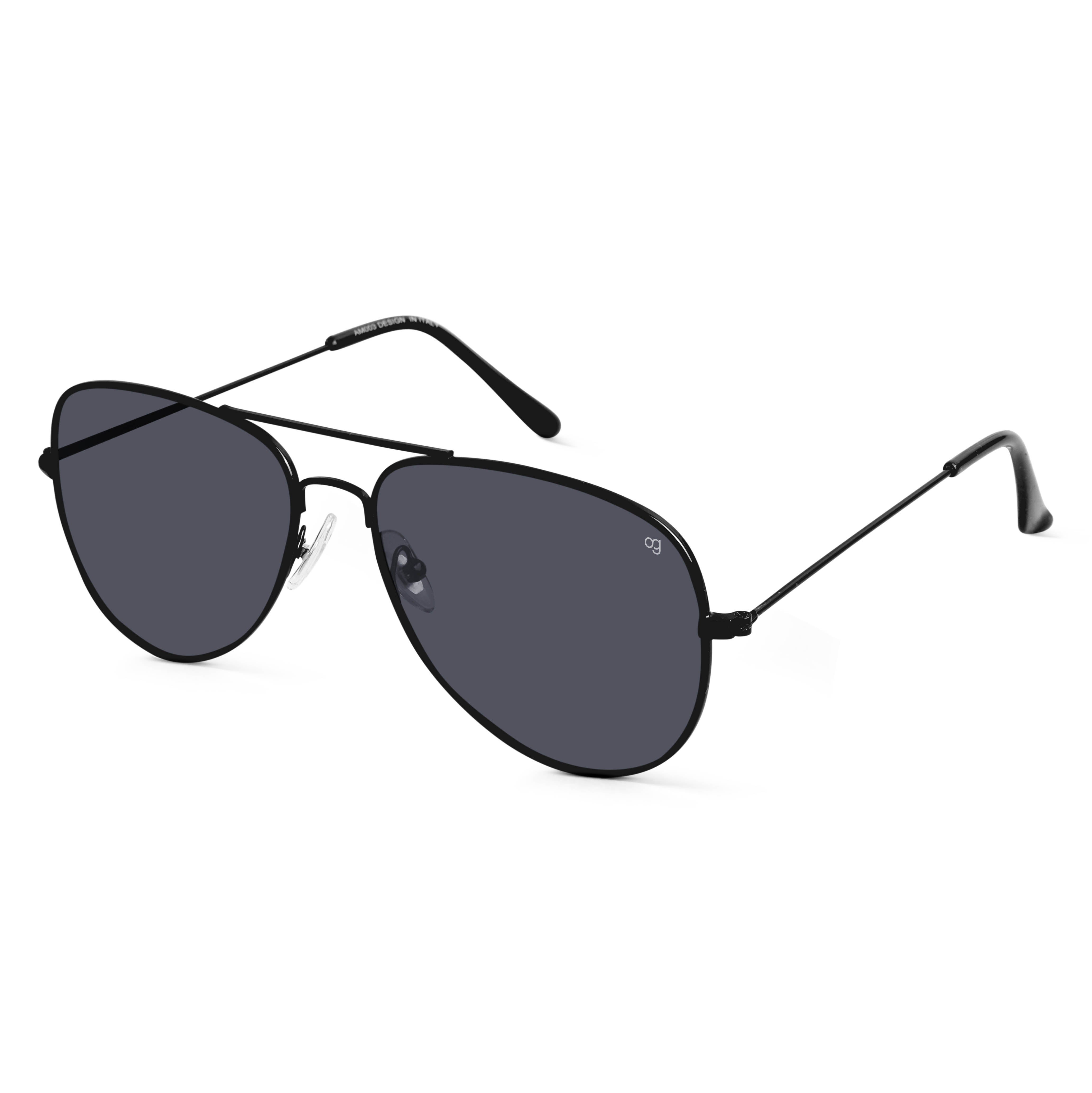 Shockpilot Black Aviator Polarized Sunglasses