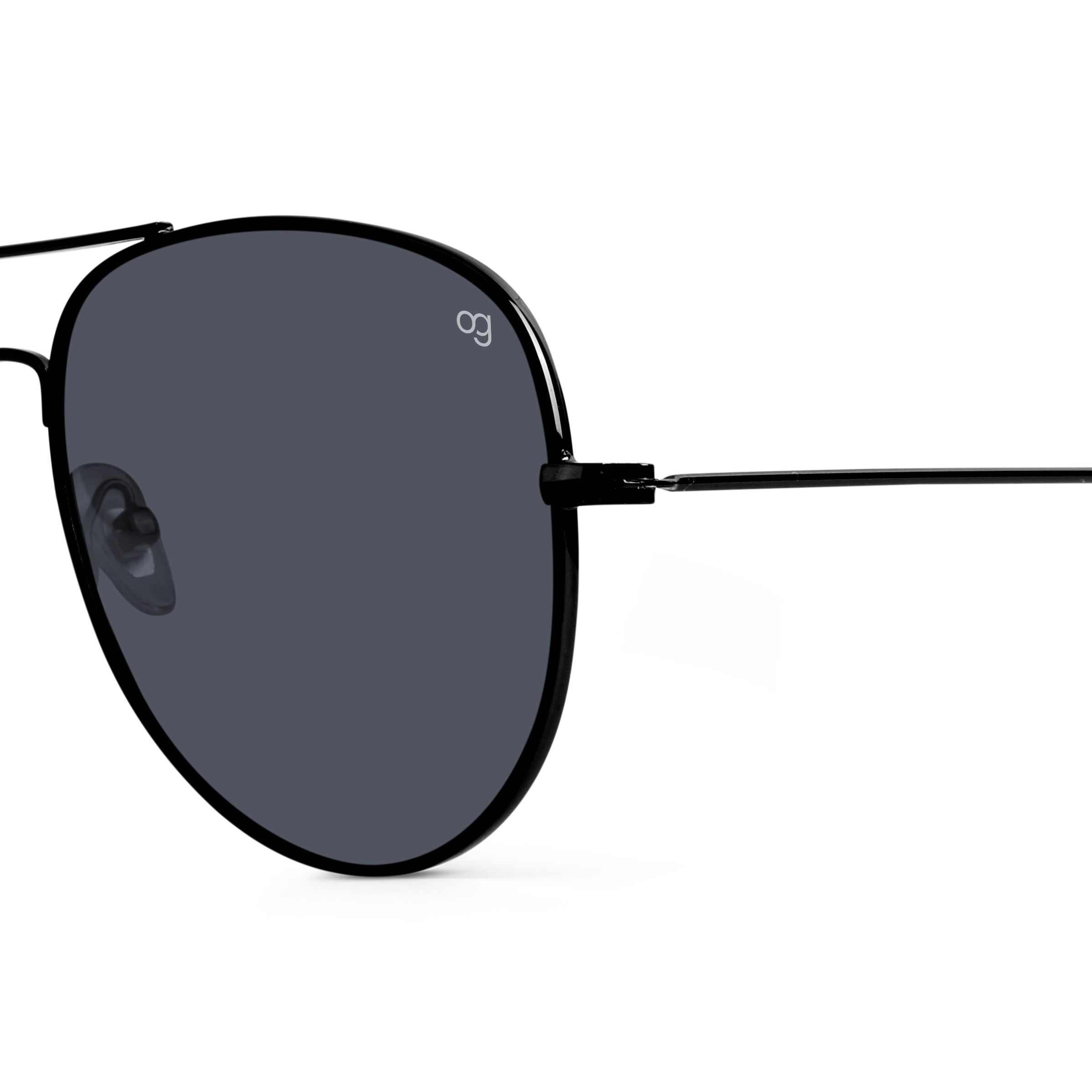 Shockpilot Black Aviator Polarized Sunglasses