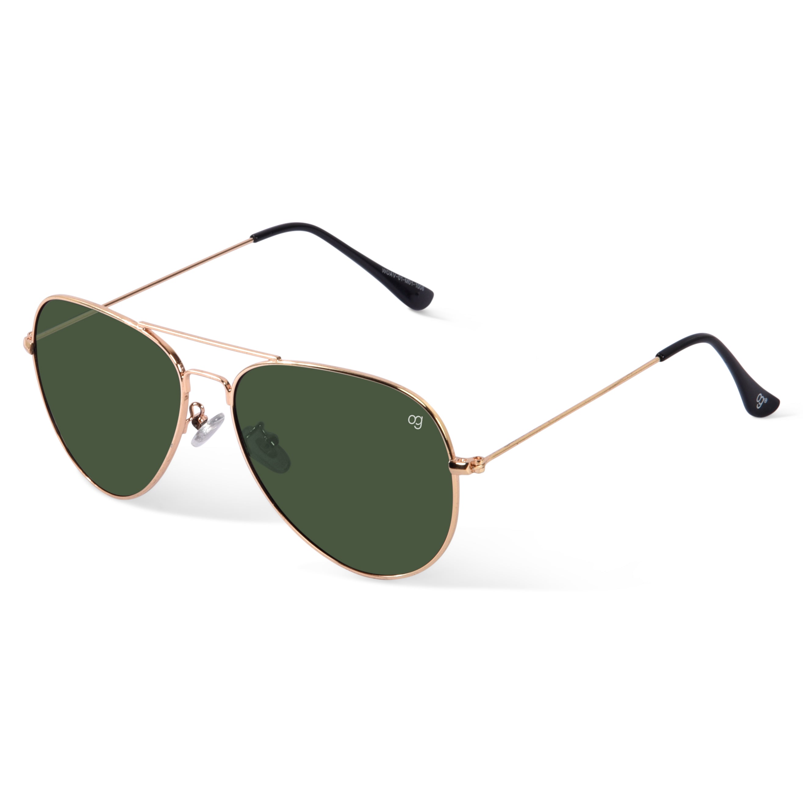 Shockpilot Green Aviator Polarized Sunglasses