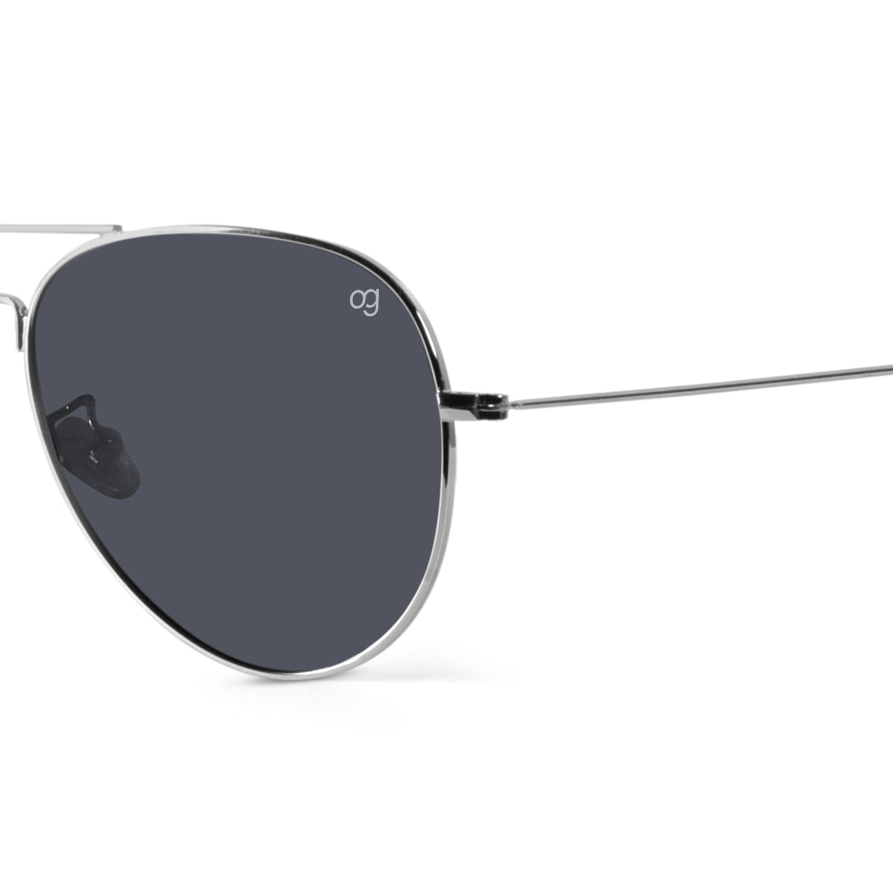 Shockpilot Silver Aviator Polarized Sunglasses